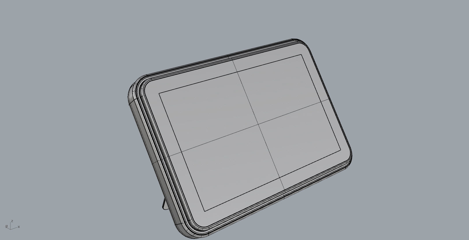 Pad display design silver 3D print model_4