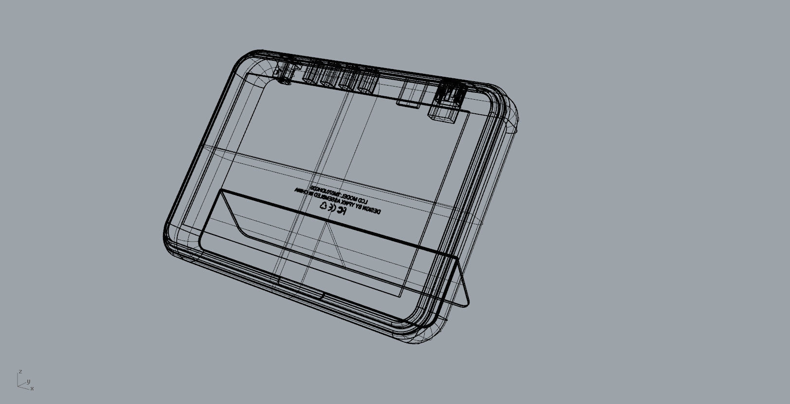 Pad display design silver 3D print model_6
