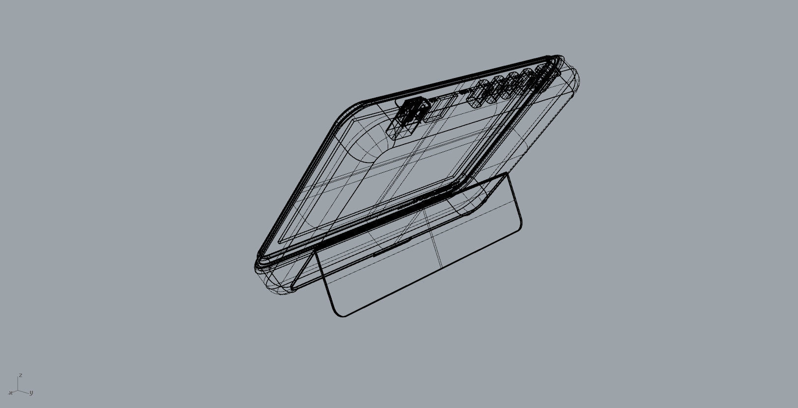 Pad display design silver 3D print model_8