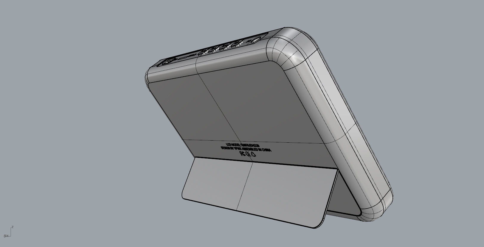 Pad display design silver 3D print model_3