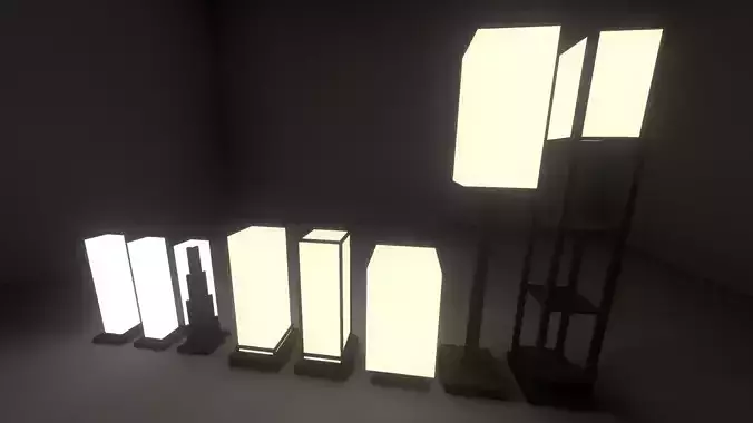 Semi Modular Box Lamp Set