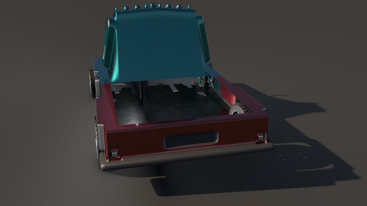 Box Van Truck Goods Carrier   Low-poly 3D model_5