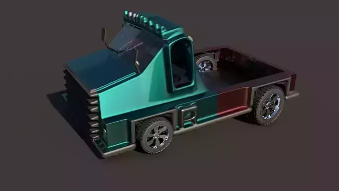 Box Van Truck Goods Carrier   Low-poly 3D model