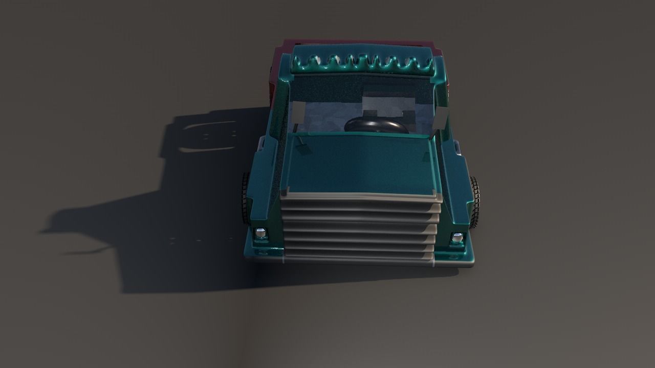 Box Van Truck Goods Carrier   Low-poly 3D model_3