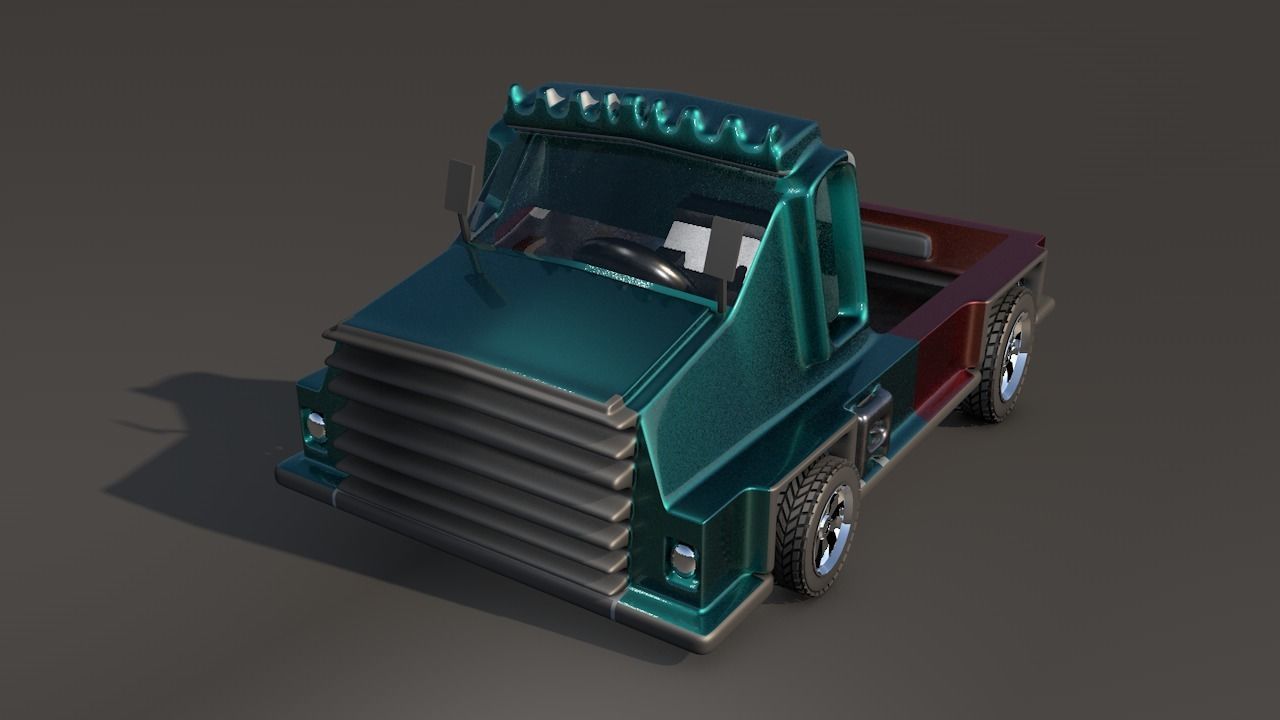 Box Van Truck Goods Carrier   Low-poly 3D model_4
