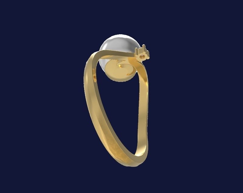 Ring with pearls - 4 3D print model_2
