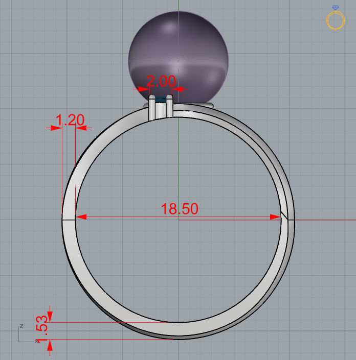 Ring with pearls - 4 3D print model_6