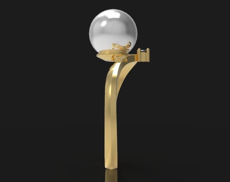 Ring with pearls - 4 3D print model_4
