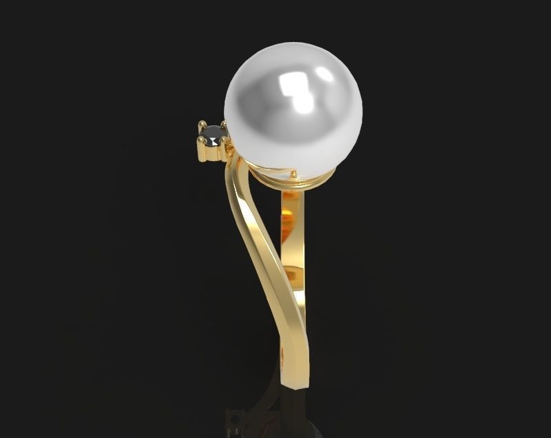 Ring with pearls - 4 3D print model_5