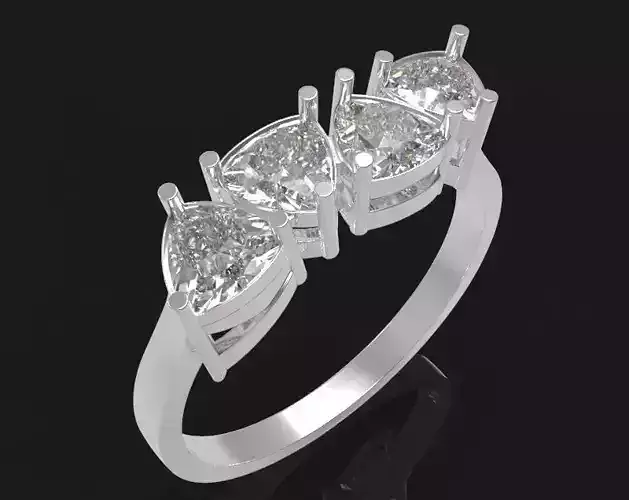 Ring with trillions - 1 3D print model