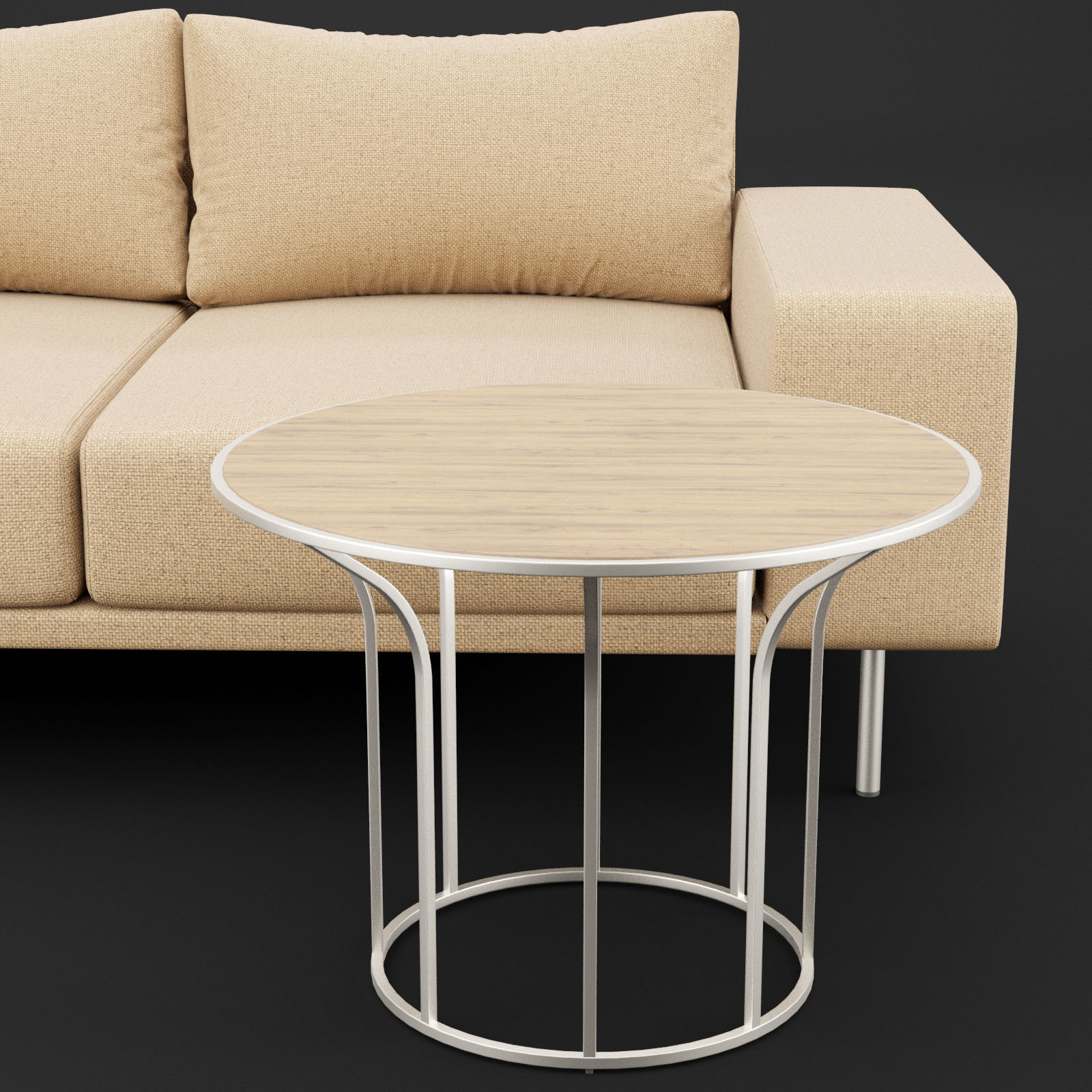 Sofa piu double 180 and cara 620 cofe table BT design 3D model_14