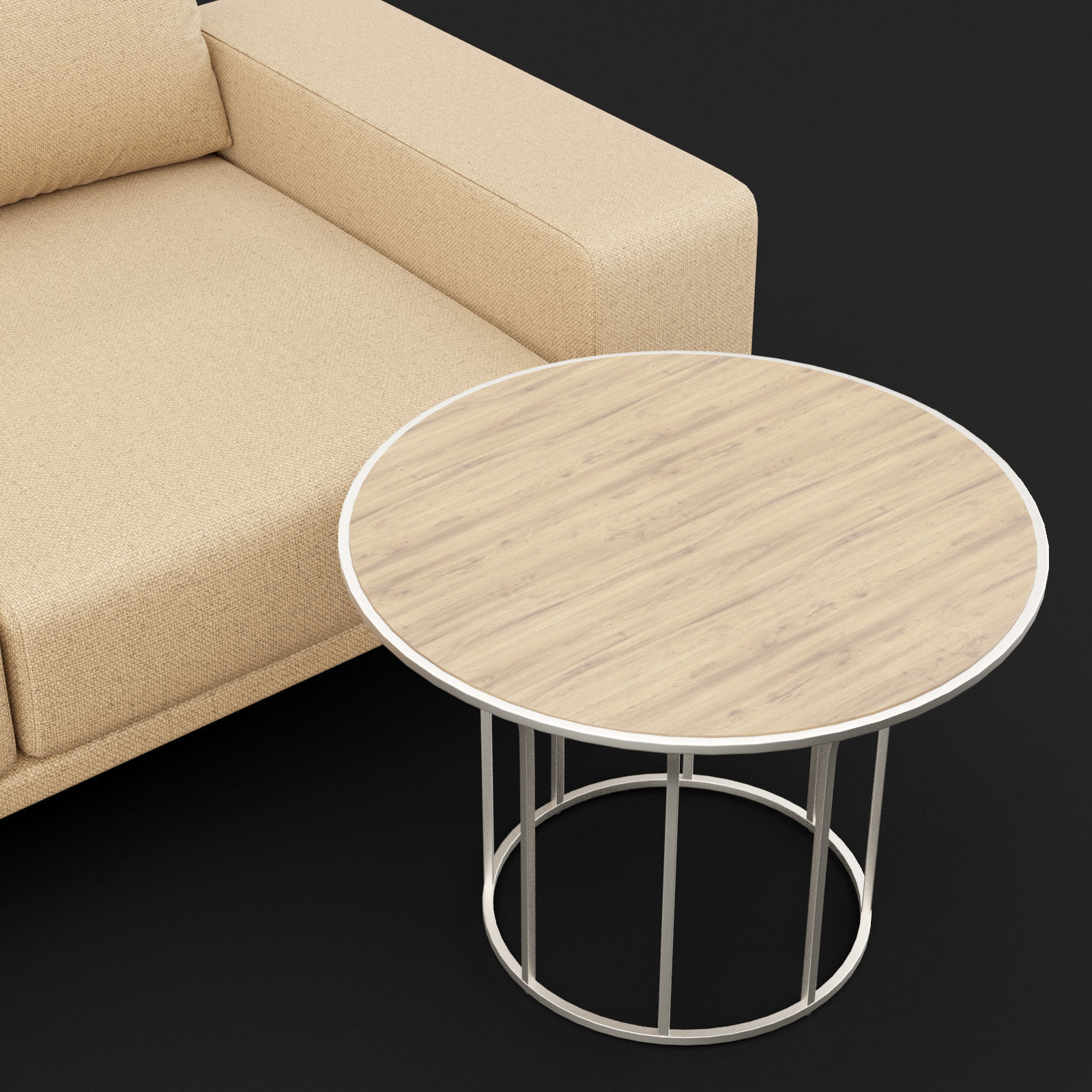 Sofa piu double 180 and cara 620 cofe table BT design 3D model_12