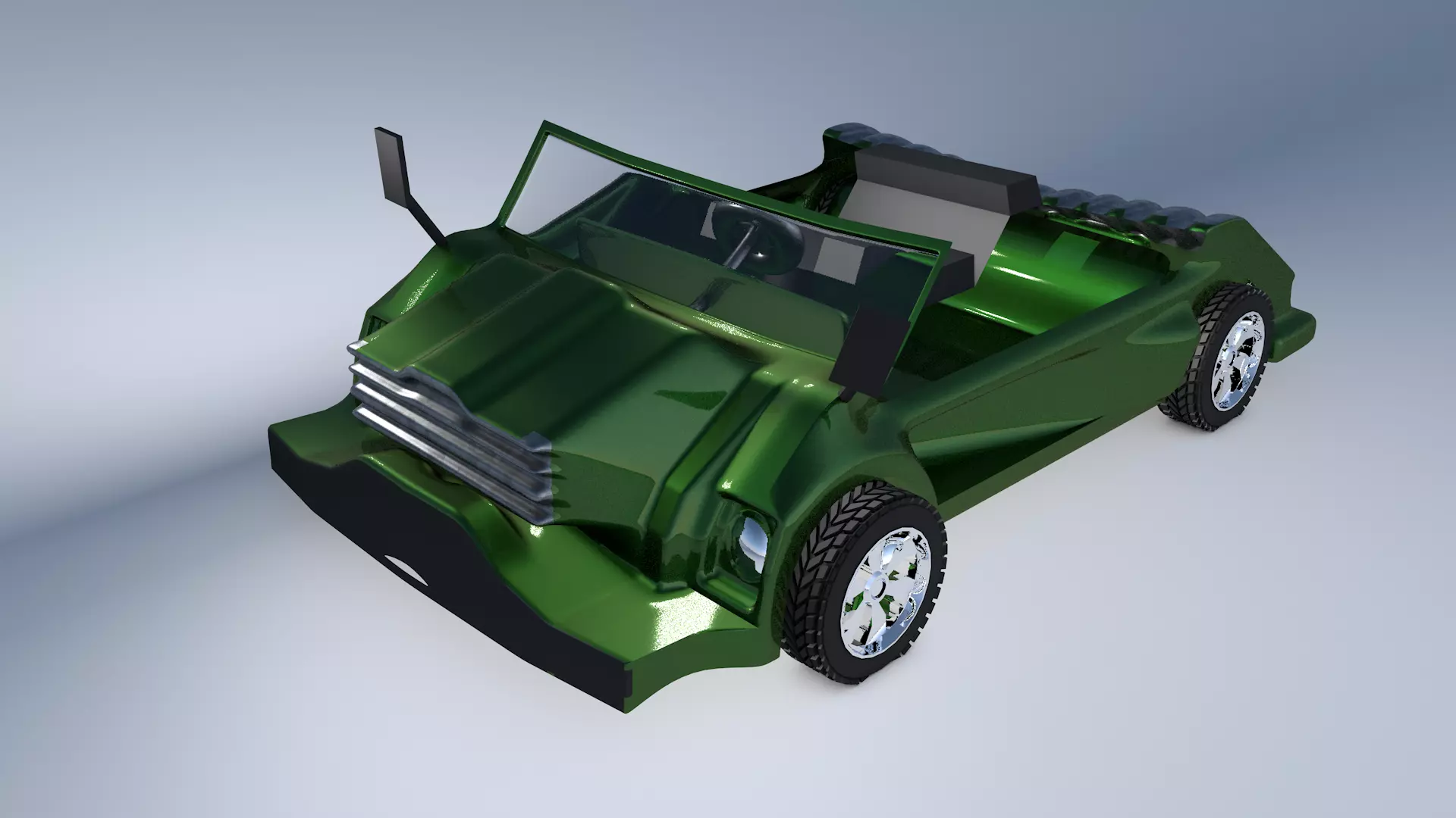 Car Model 3d Game  Style One Low-poly 3D model_0