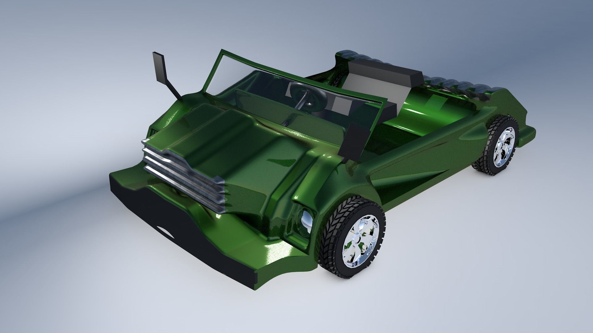 Car Model 3d Game  Style One Low-poly 3D model_3