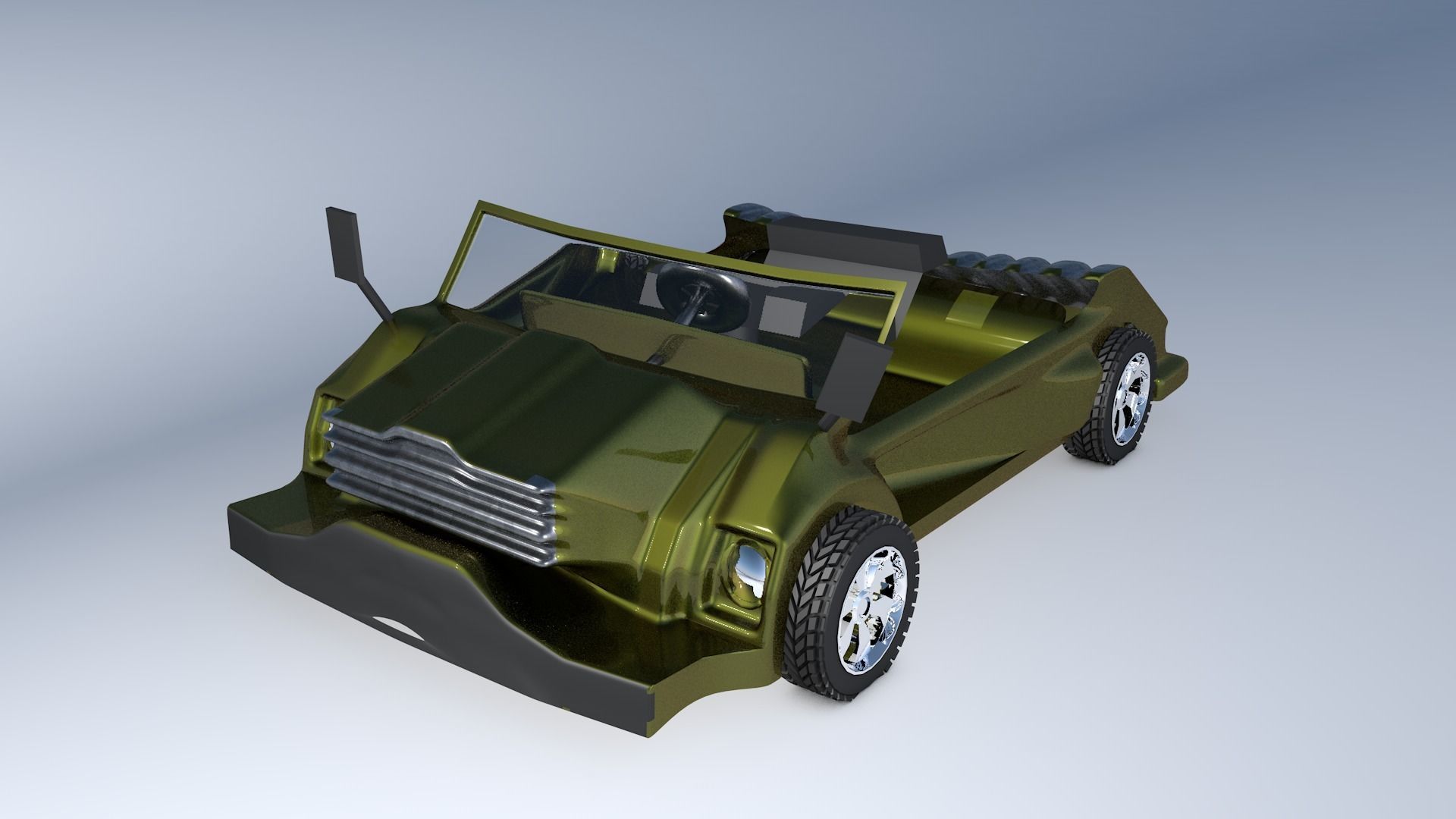 Car Model 3d Game  Style One Low-poly 3D model_2