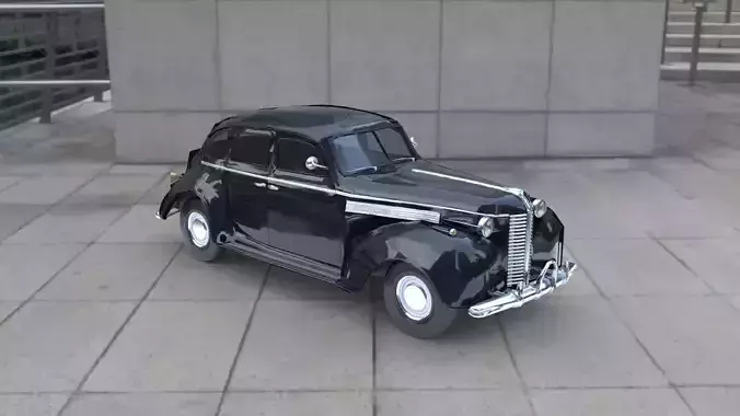 1938 BUICK Special 4 Door Sedan Low-poly 3D model