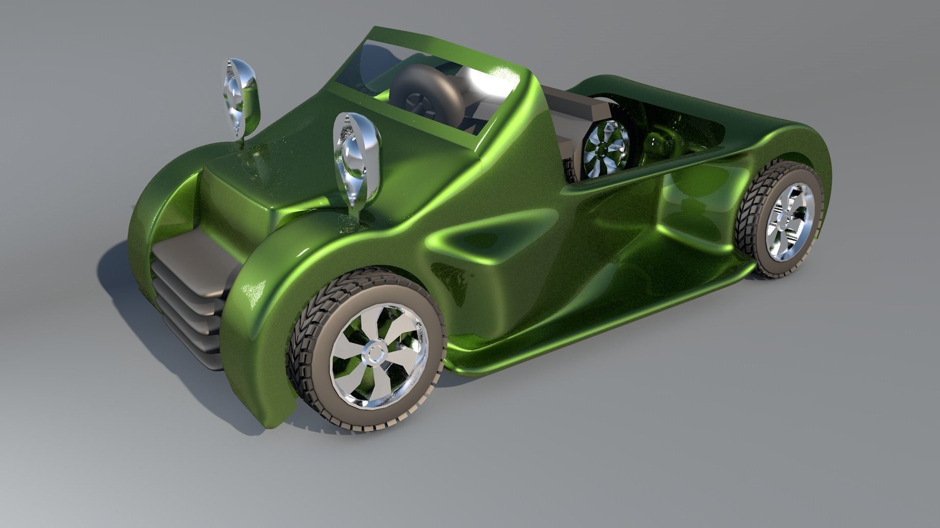 3d Car Game Style Three Low-poly 3D model_2