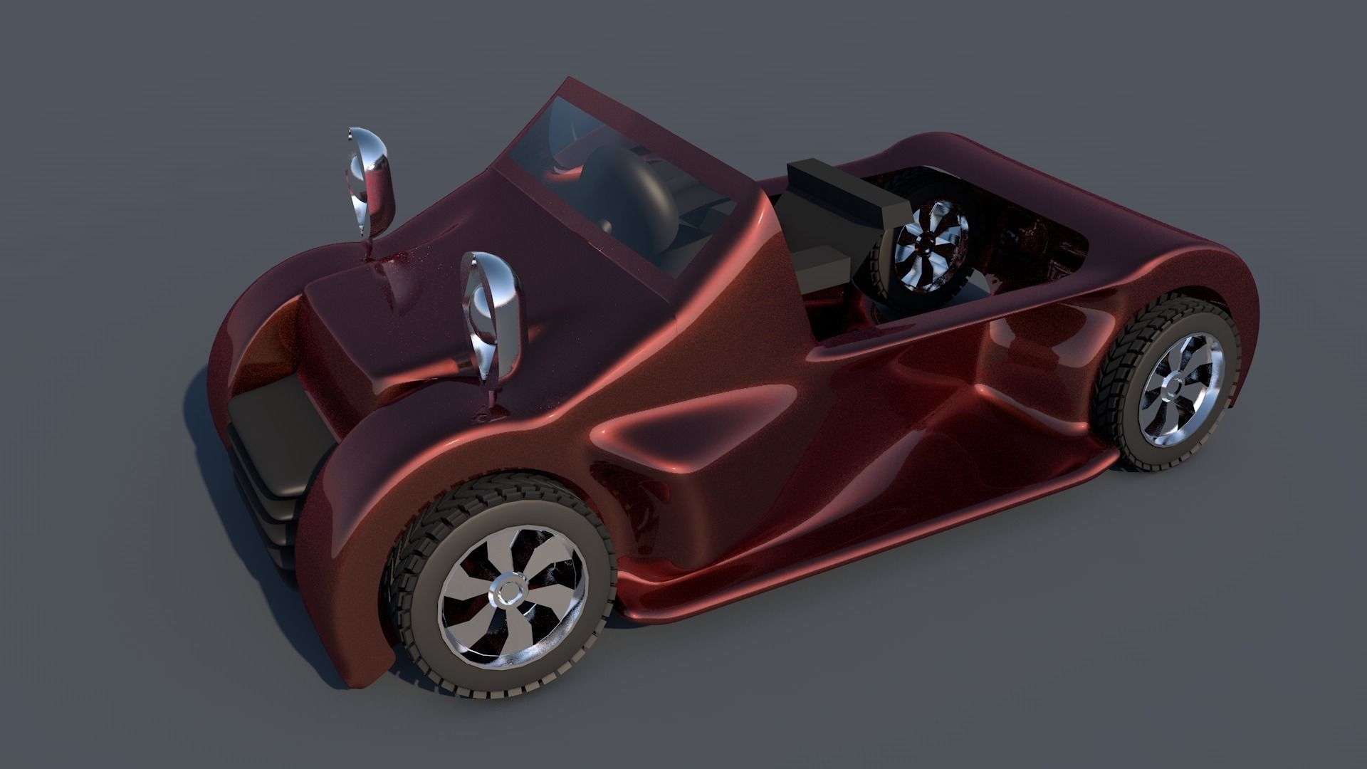 3d Car Game Style Three Low-poly 3D model_5