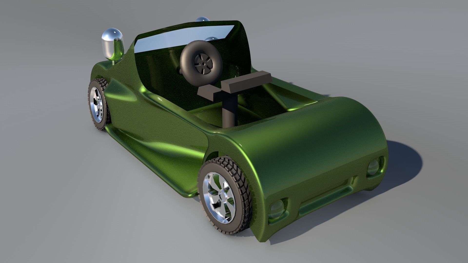 3d Car Game Style Three Low-poly 3D model_4