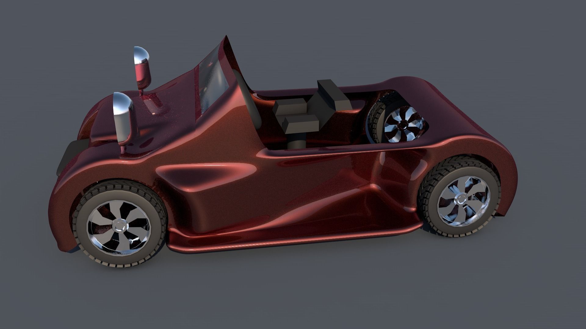 3d Car Game Style Three Low-poly 3D model_3