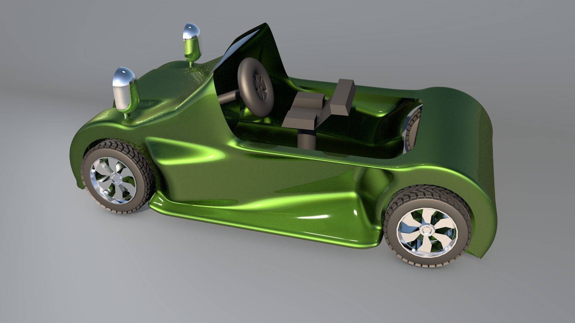 3d Car Game Style Three Low-poly 3D model_1