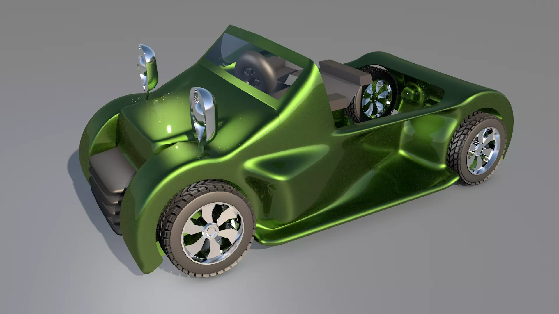 3d Car Game Style Three Low-poly 3D model_0