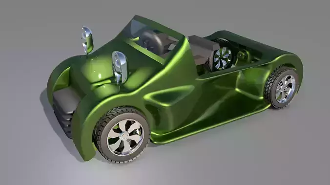 3d Car Game Style Three Low-poly 3D model