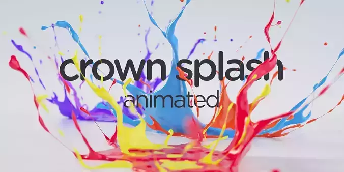 Crown Splash Animated 3D model