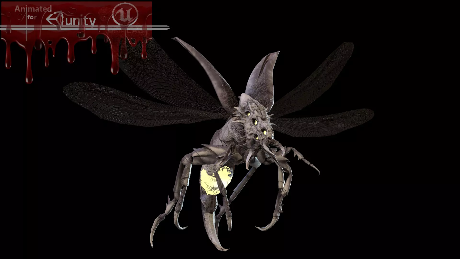 Flying Beetle6 Low-poly 3D model_0