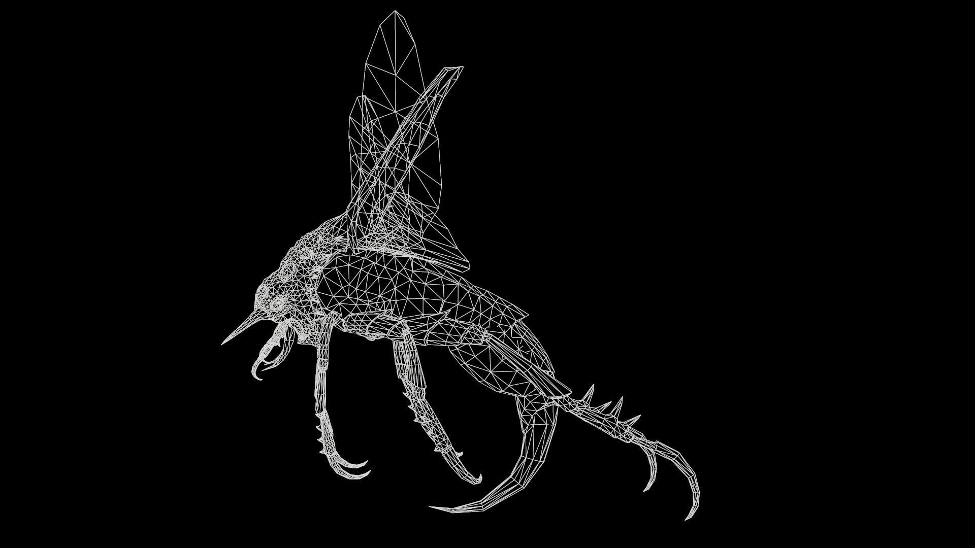 Flying Beetle6 Low-poly 3D model_19