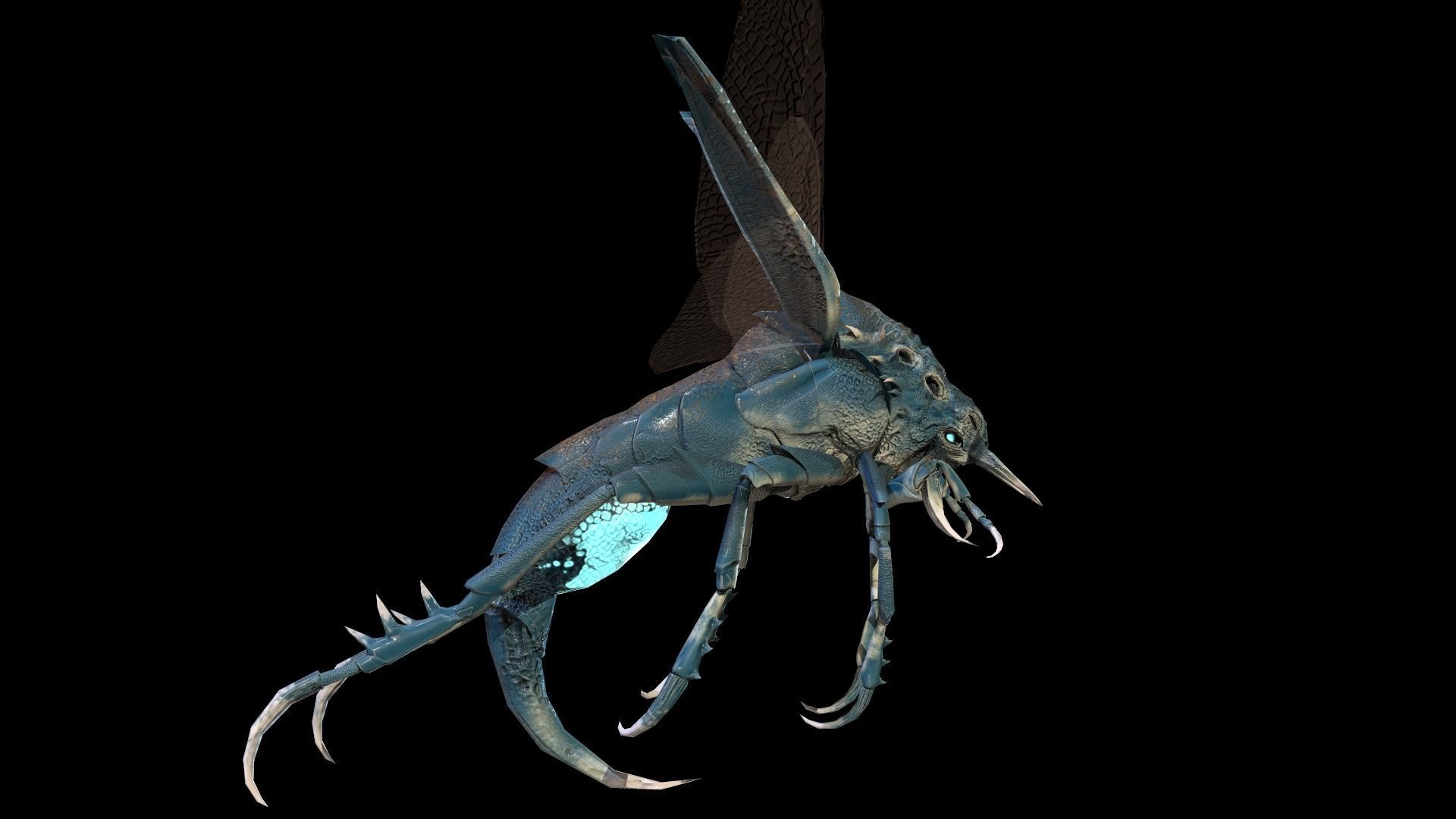 Flying Beetle6 Low-poly 3D model_15