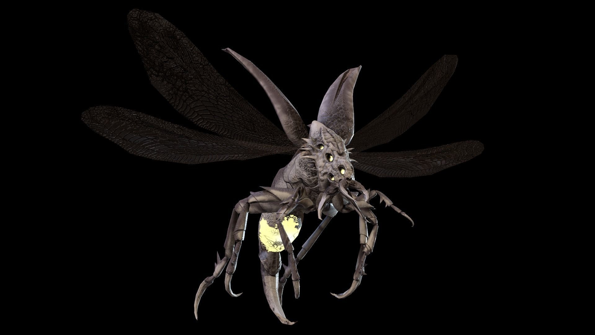 Flying Beetle6 Low-poly 3D model_3