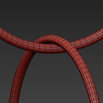 This Vertical Pendant Light Is Made Using Brass Rings 3D model_1