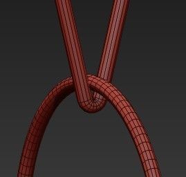 This Vertical Pendant Light Is Made Using Brass Rings 3D model_2