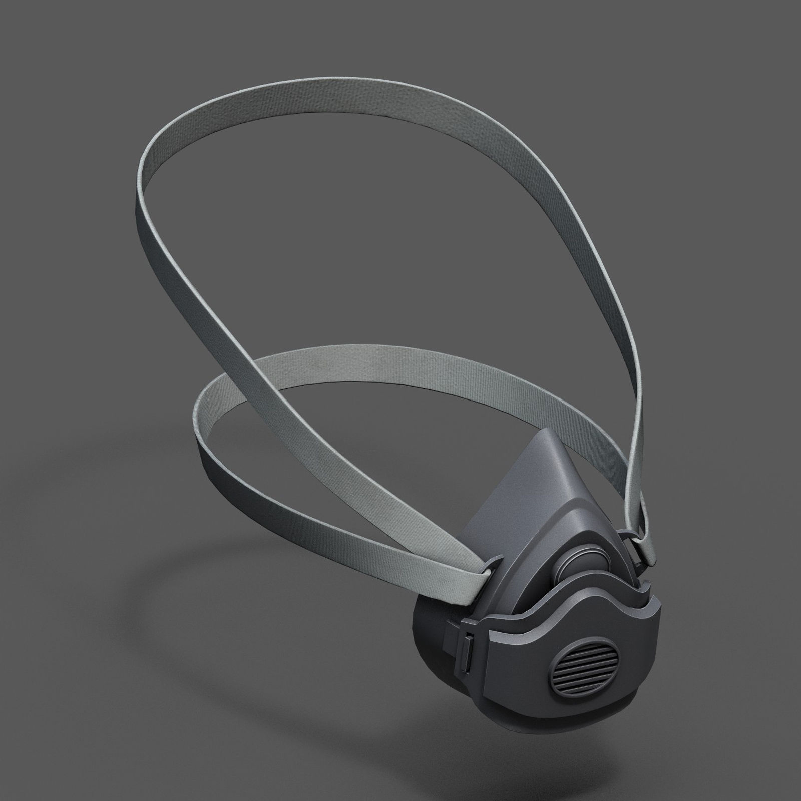 Gas mask helmet 3d model military combat isolated equipment Low-poly 3D model_4