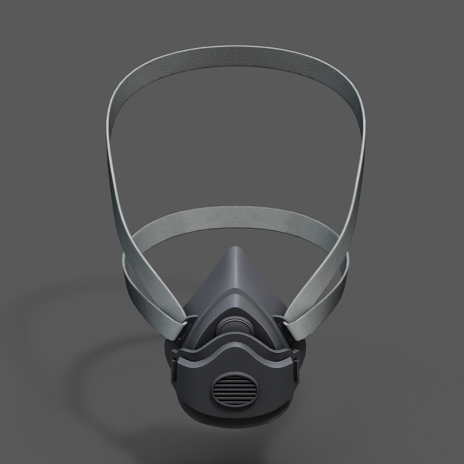 Gas mask helmet 3d model military combat isolated equipment Low-poly 3D model_2