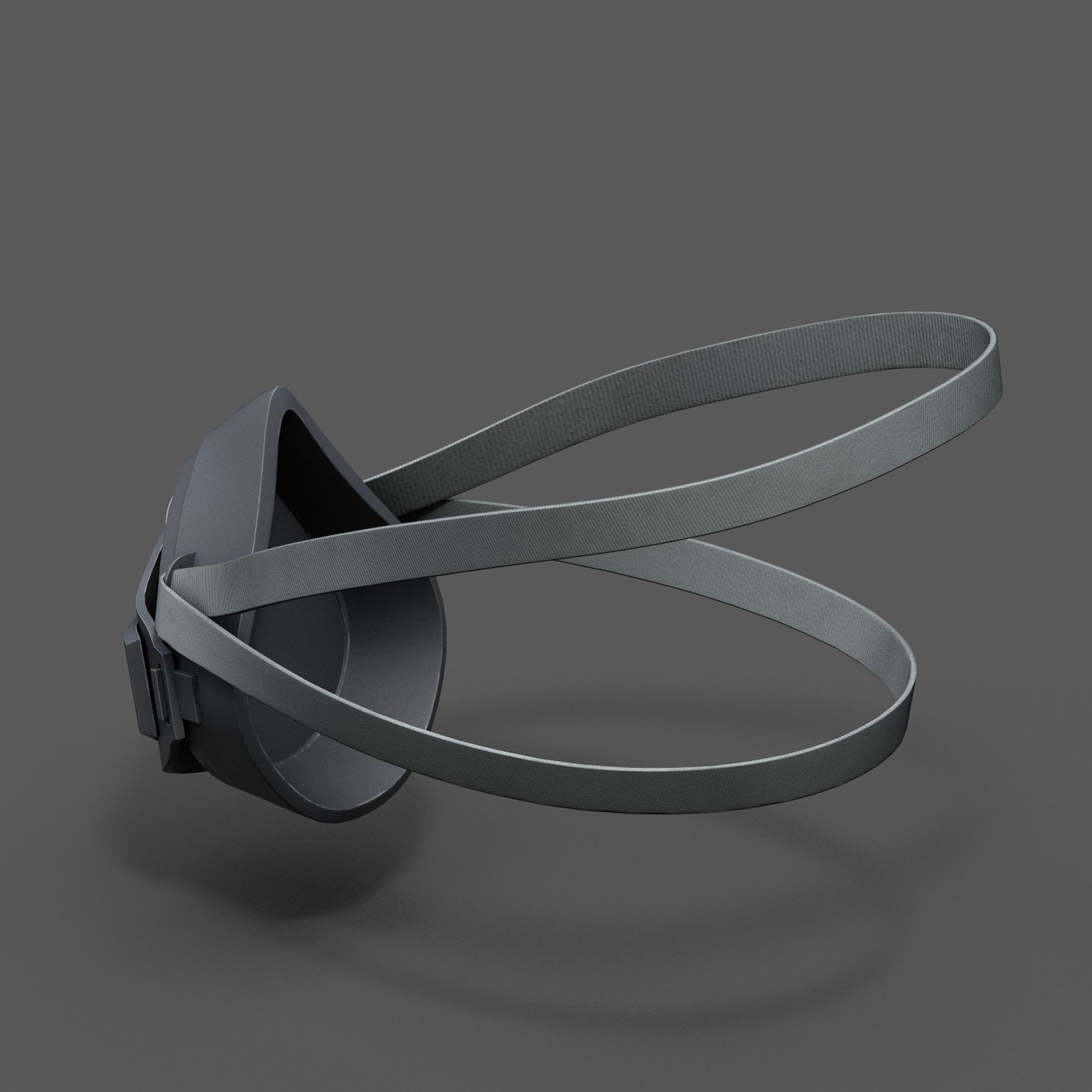 Gas mask helmet 3d model military combat isolated equipment Low-poly 3D model_8