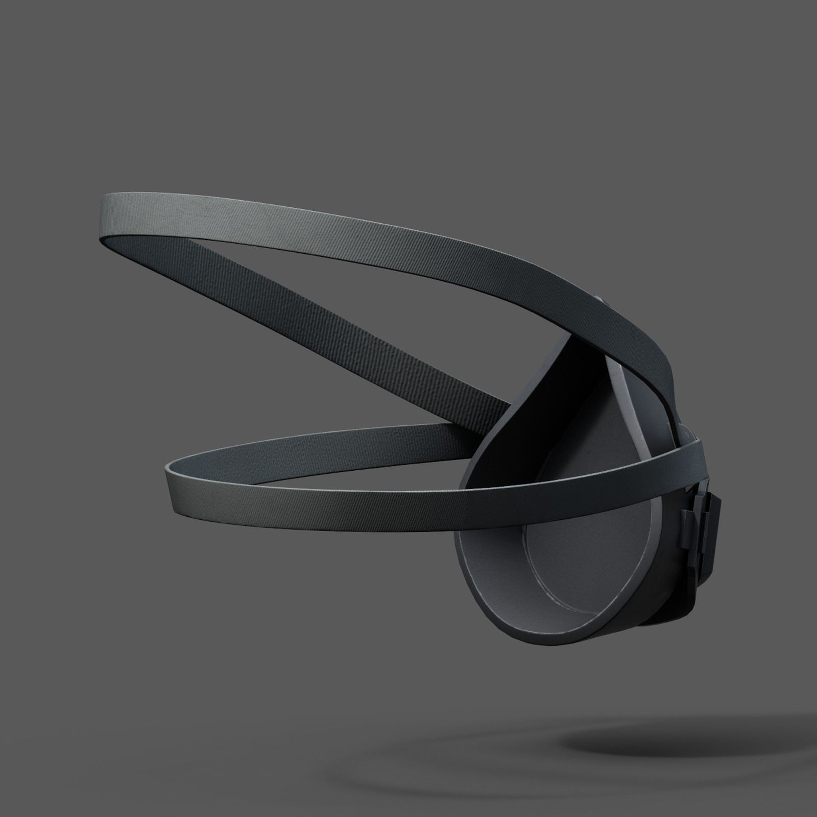 Gas mask helmet 3d model military combat isolated equipment Low-poly 3D model_5