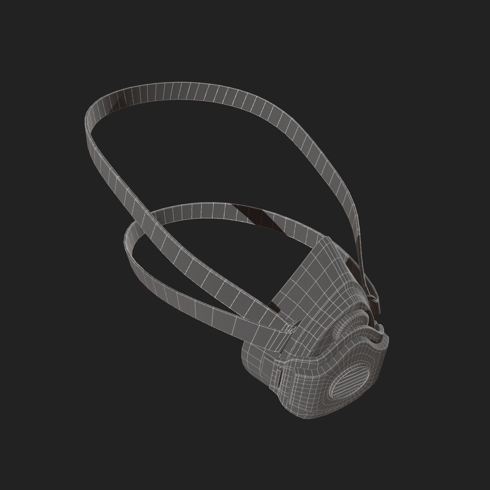 Gas mask helmet 3d model military combat isolated equipment Low-poly 3D model_9