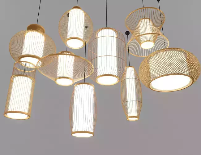 Bamboo Rattan Lamp 