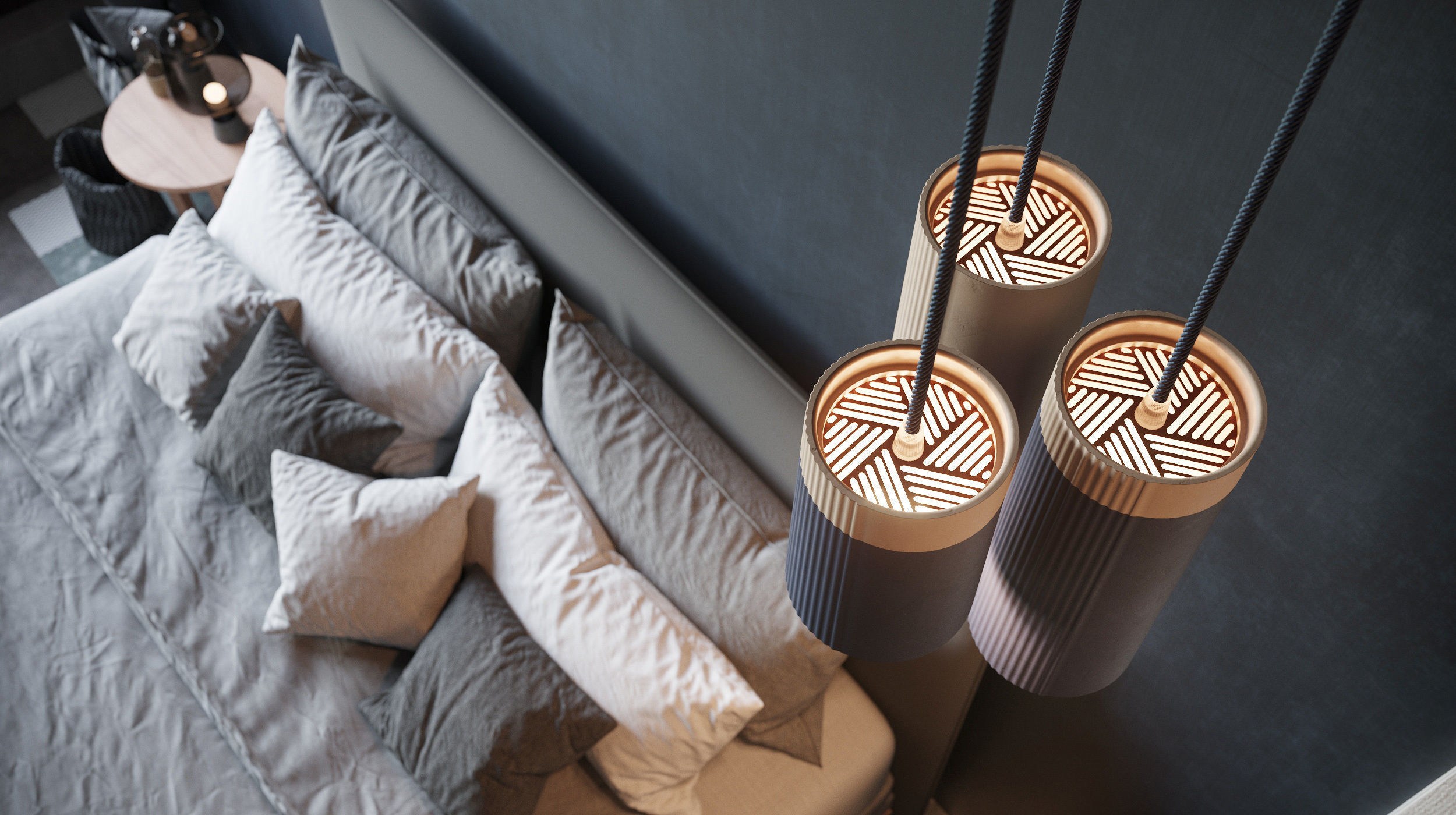 Cozy Bedroom interior scene 3D model_2