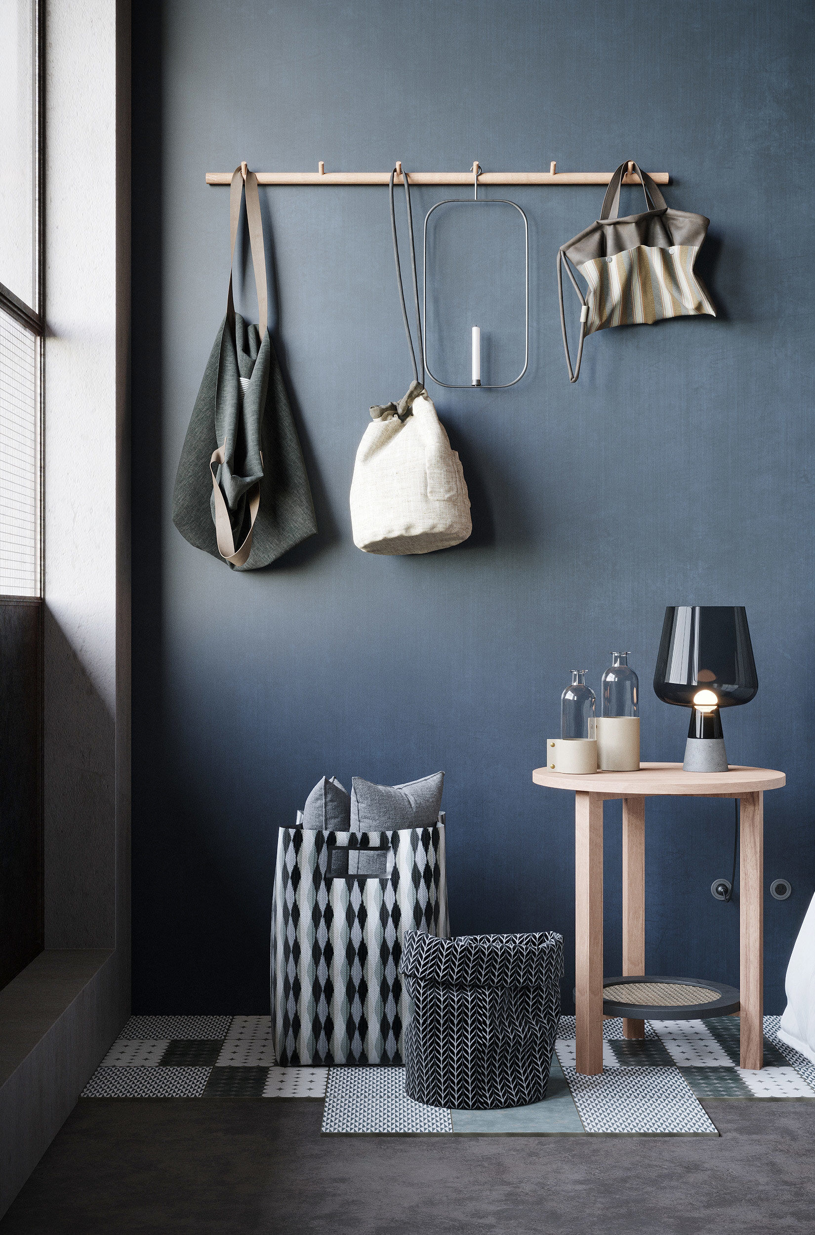 Cozy Bedroom interior scene 3D model_3