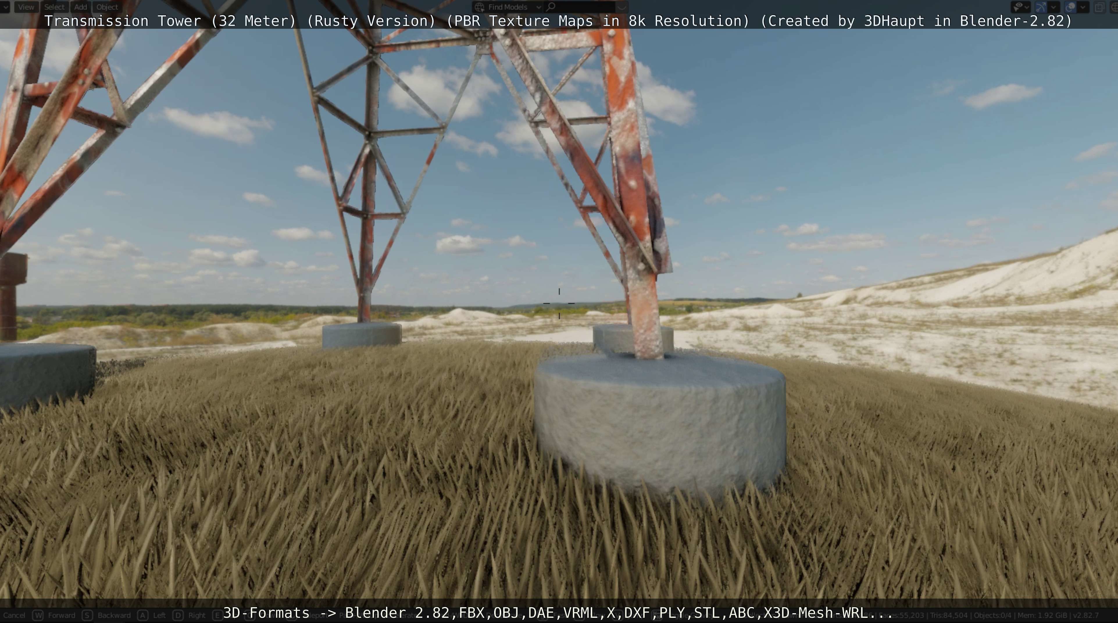 Rusty Transmission Tower Package 3D Model Collection_128