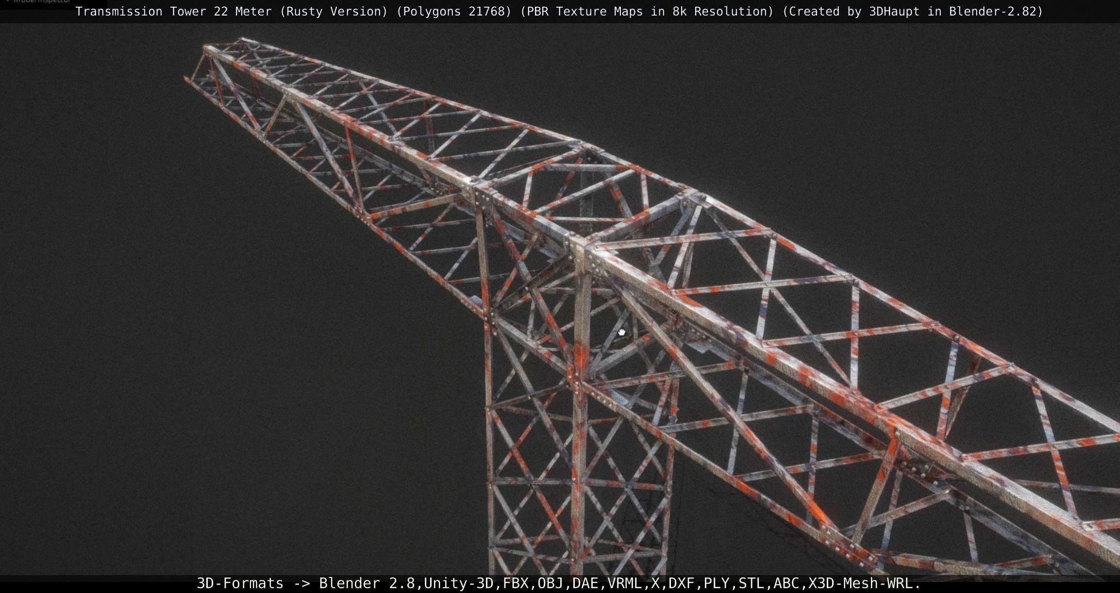 Rusty Transmission Tower Package 3D Model Collection_18