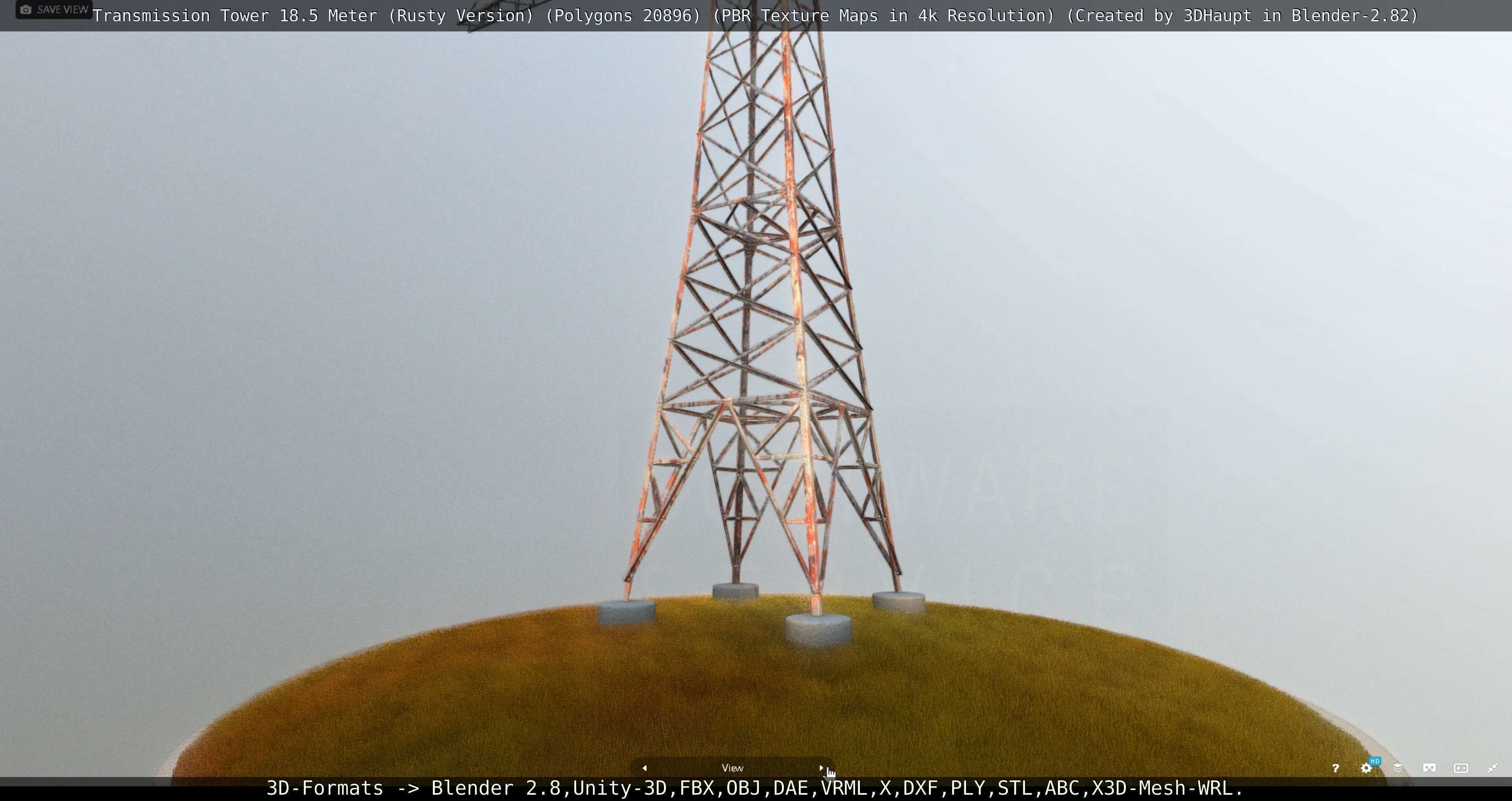 Rusty Transmission Tower Package 3D Model Collection_72