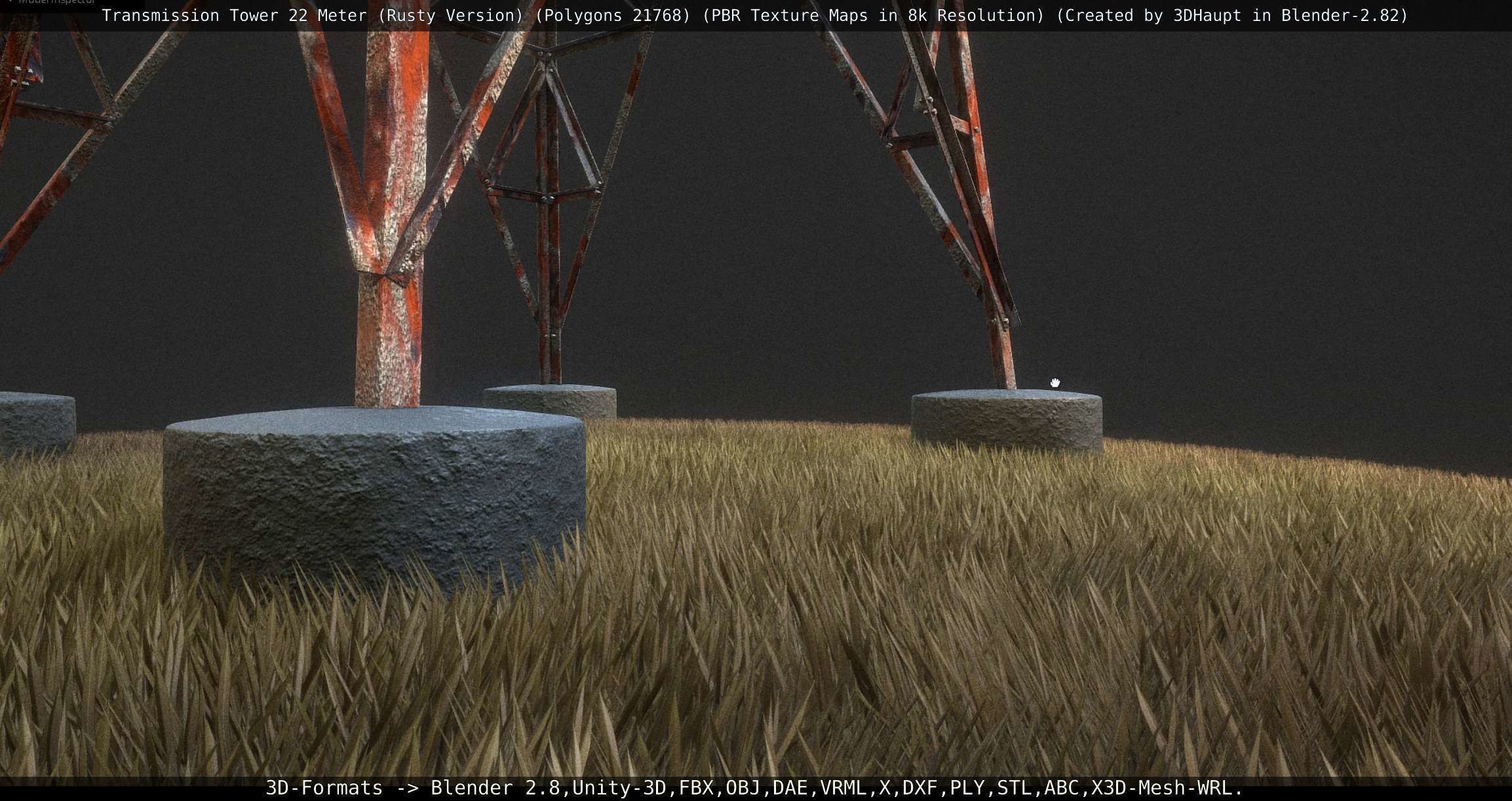 Rusty Transmission Tower Package 3D Model Collection_17