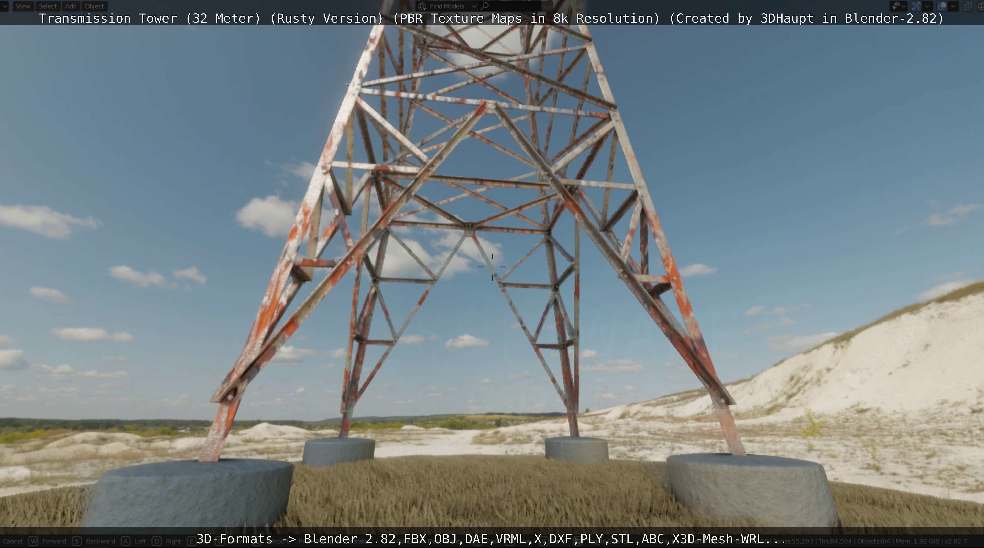 Rusty Transmission Tower Package 3D Model Collection_90