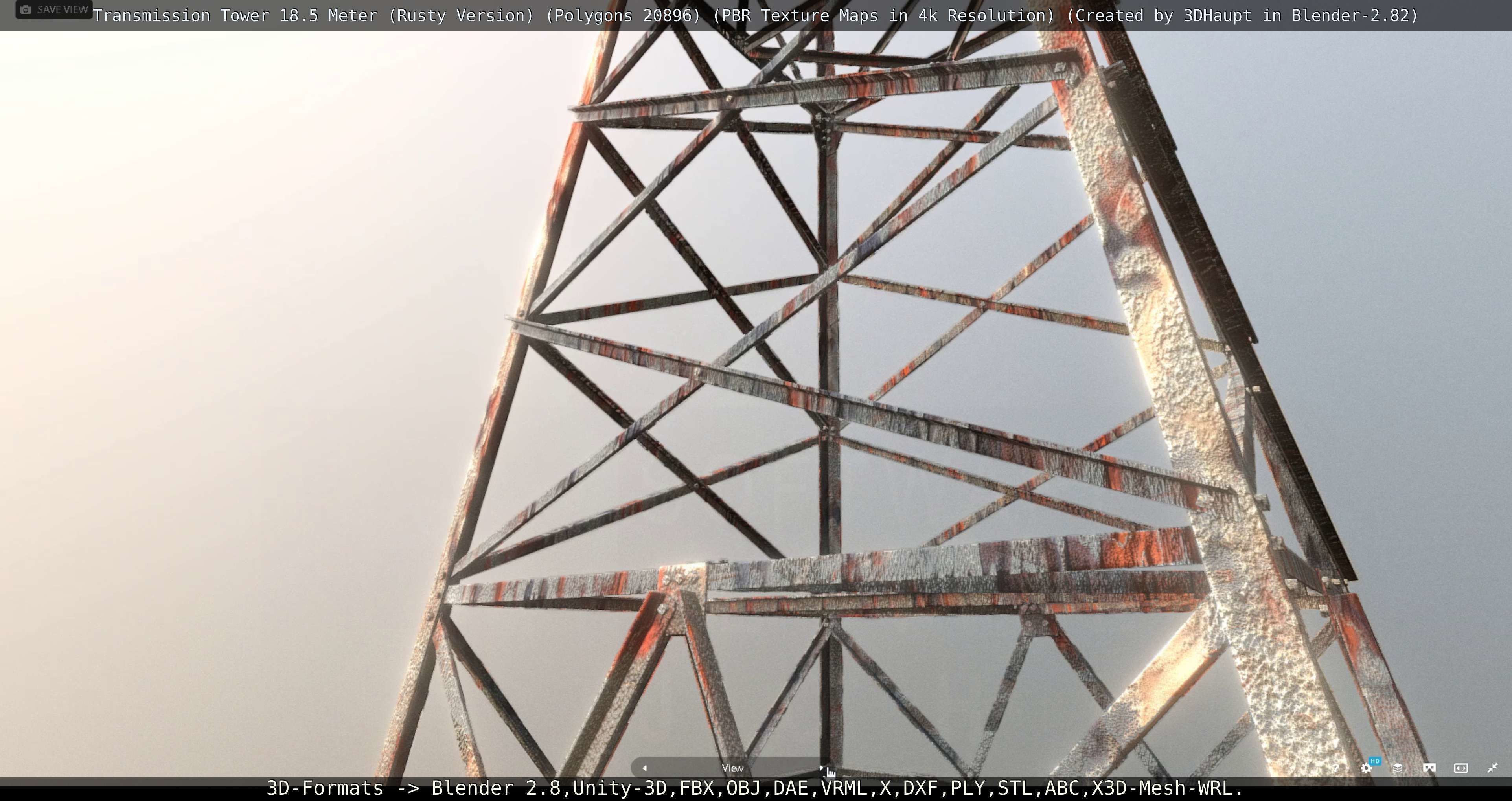 Rusty Transmission Tower Package 3D Model Collection_65