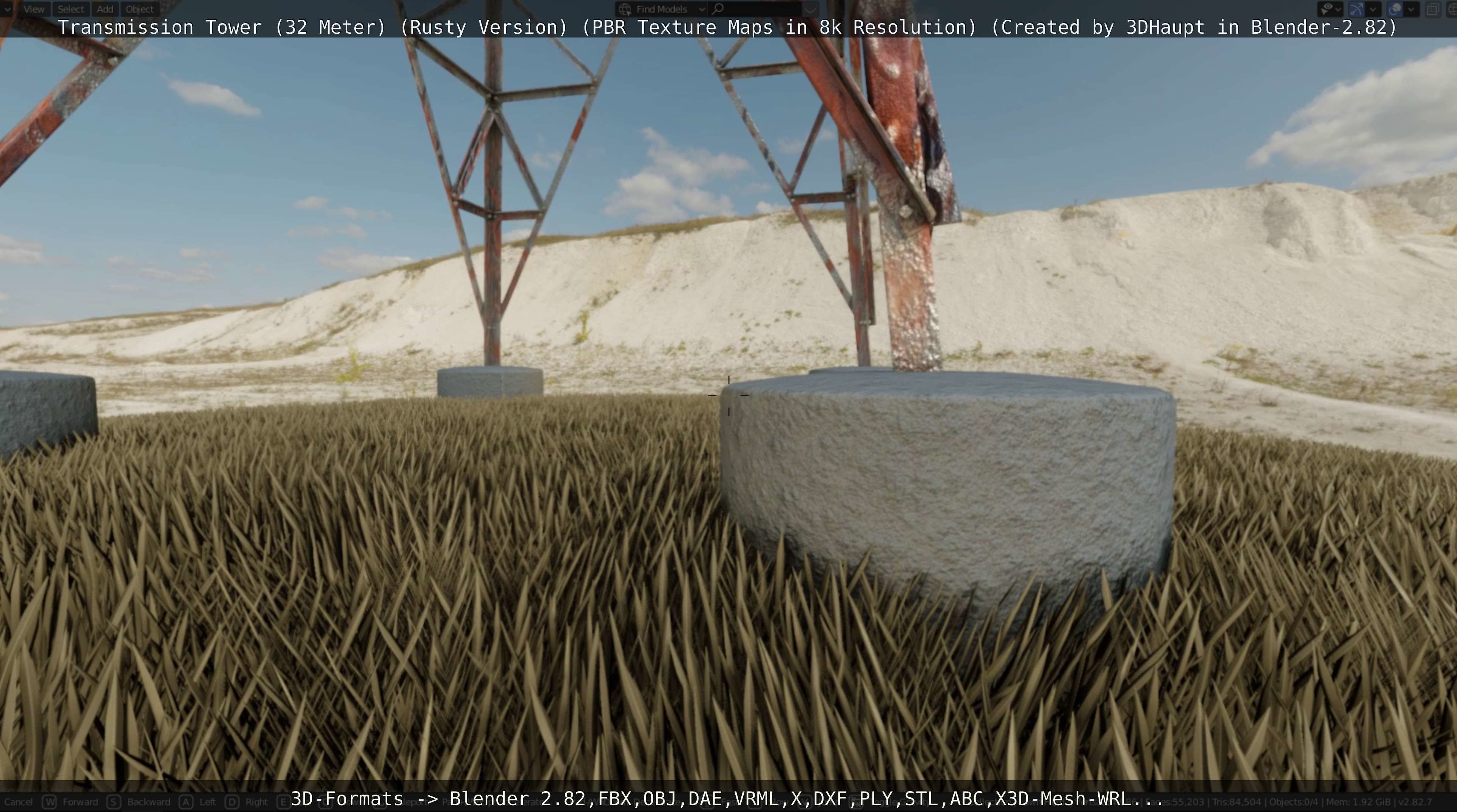 Rusty Transmission Tower Package 3D Model Collection_107