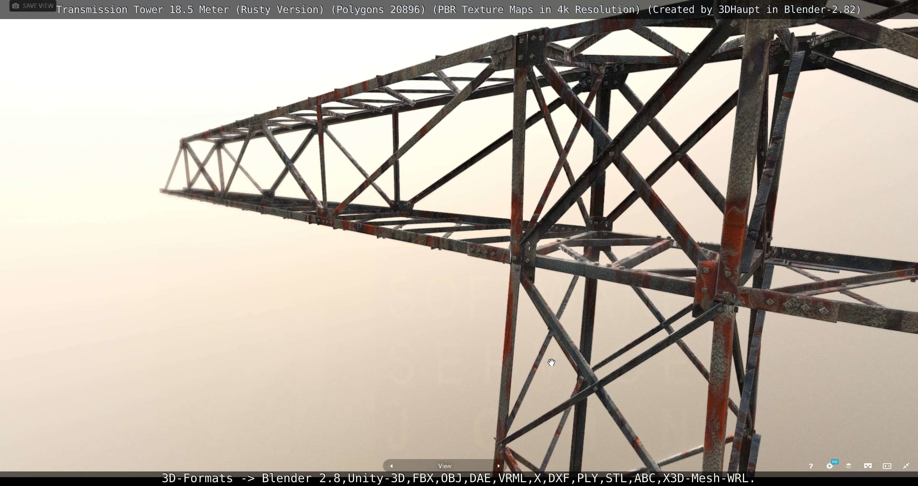 Rusty Transmission Tower Package 3D Model Collection_77